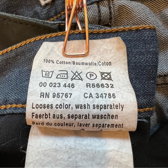 Mavi Mike Bootcut Low Rise Dark Wash Relaxed Denim Jeans Size 34 x 32 EUC - Picture 13 of 16